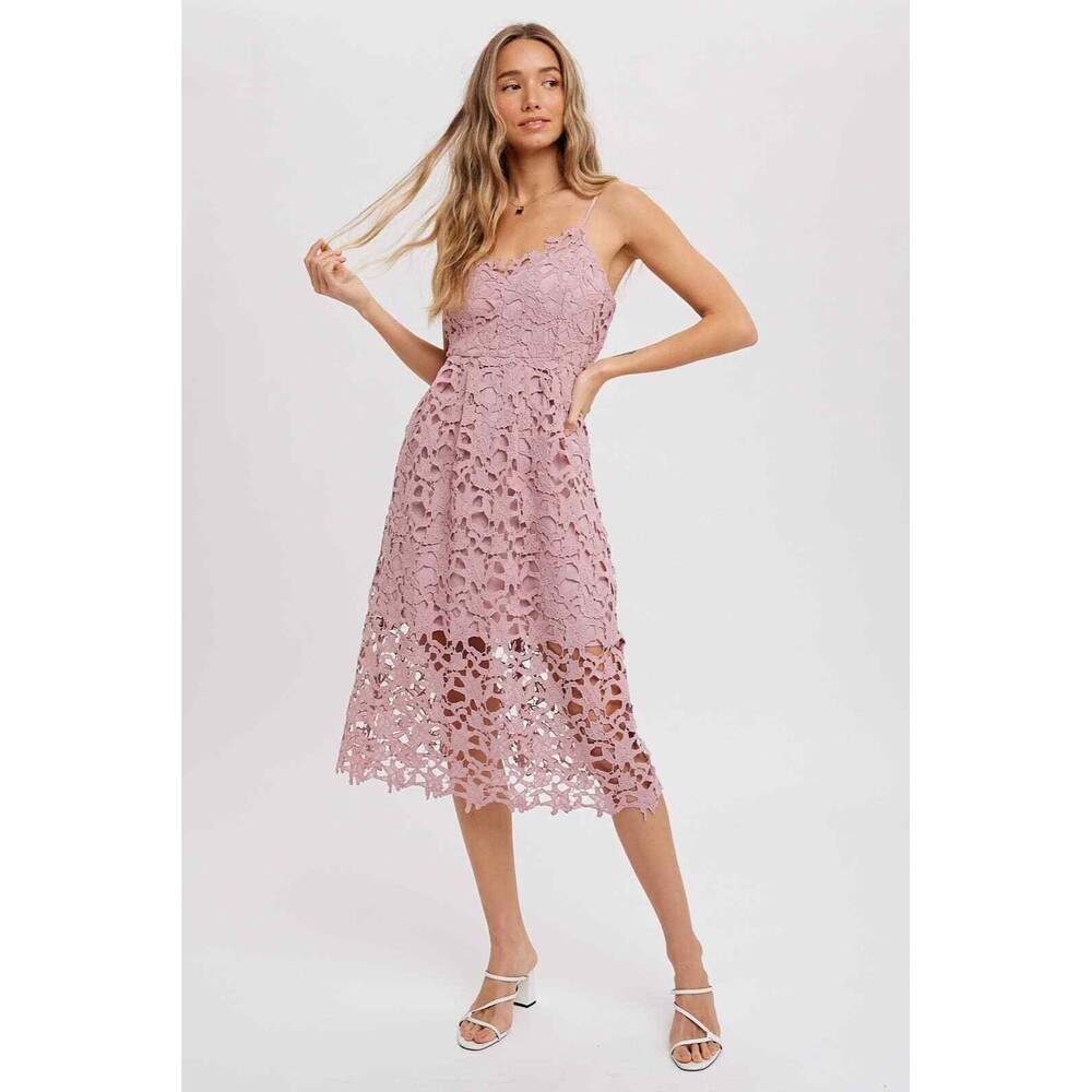 Bluivy Joy Crochet Lace Midi Dress - NWT